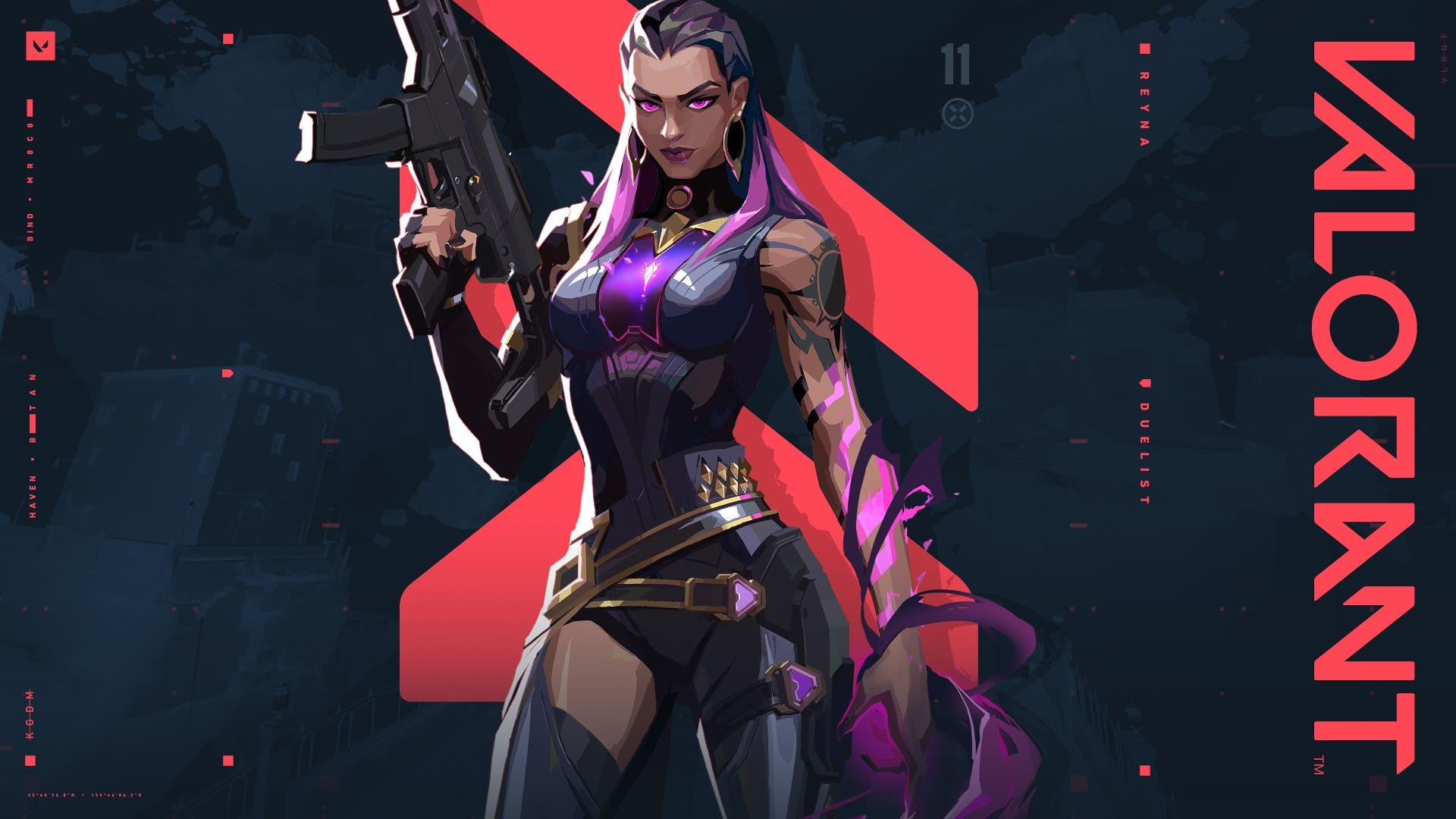 Reyna splash art in Valorant
